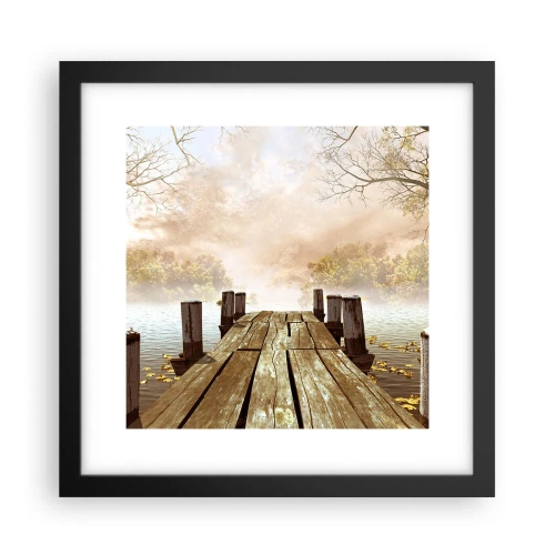 Poster in een zwarte lijst - Het milde verdriet van de herfst - 30x30 cm