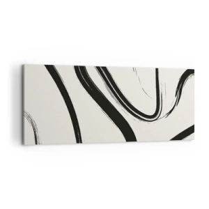 Schilderen op canvas - Zwart-wit eigenzinnigheid - 100x40 cm