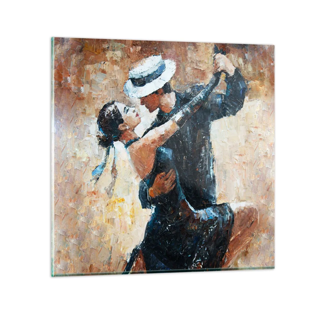 Schilderen op glas - A la Rudolf Valentino - 50x50 cm