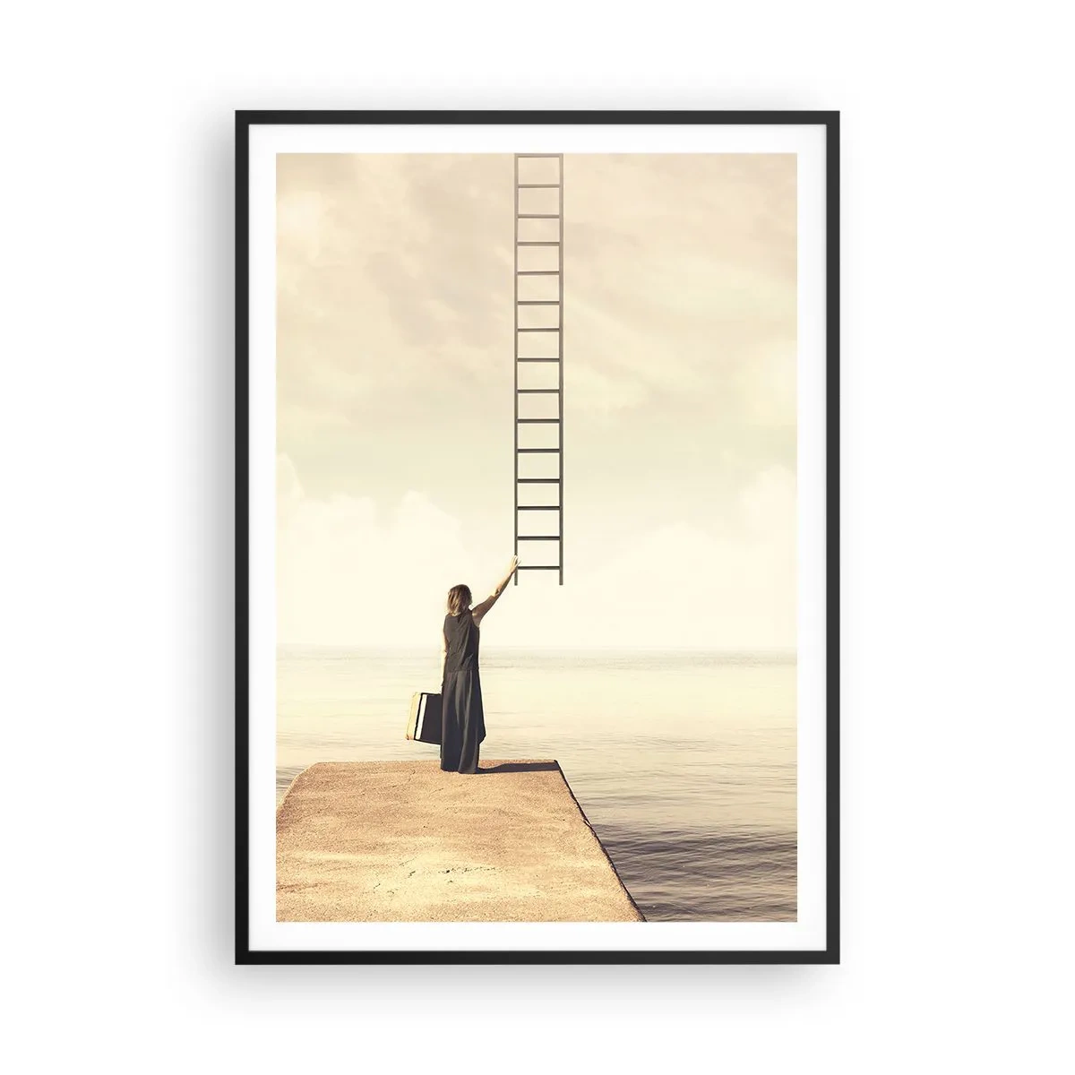 Poster in een zwarte lijst - Een magische reis - 70x100 cm