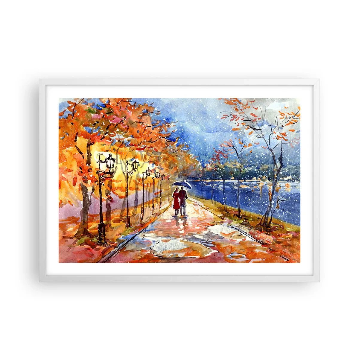 Poster in een witte lijst - Samen tot de grens van de tijd - 70x50 cm