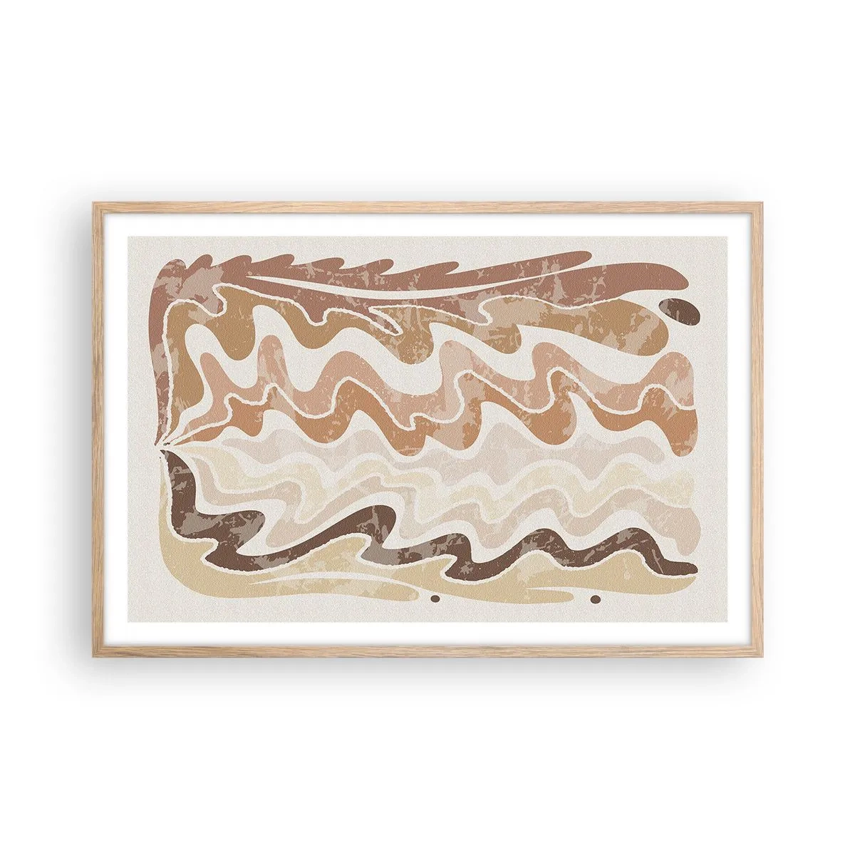Een poster in een licht eiken lijst - Goede energie – goede emoties - 91x61 cm