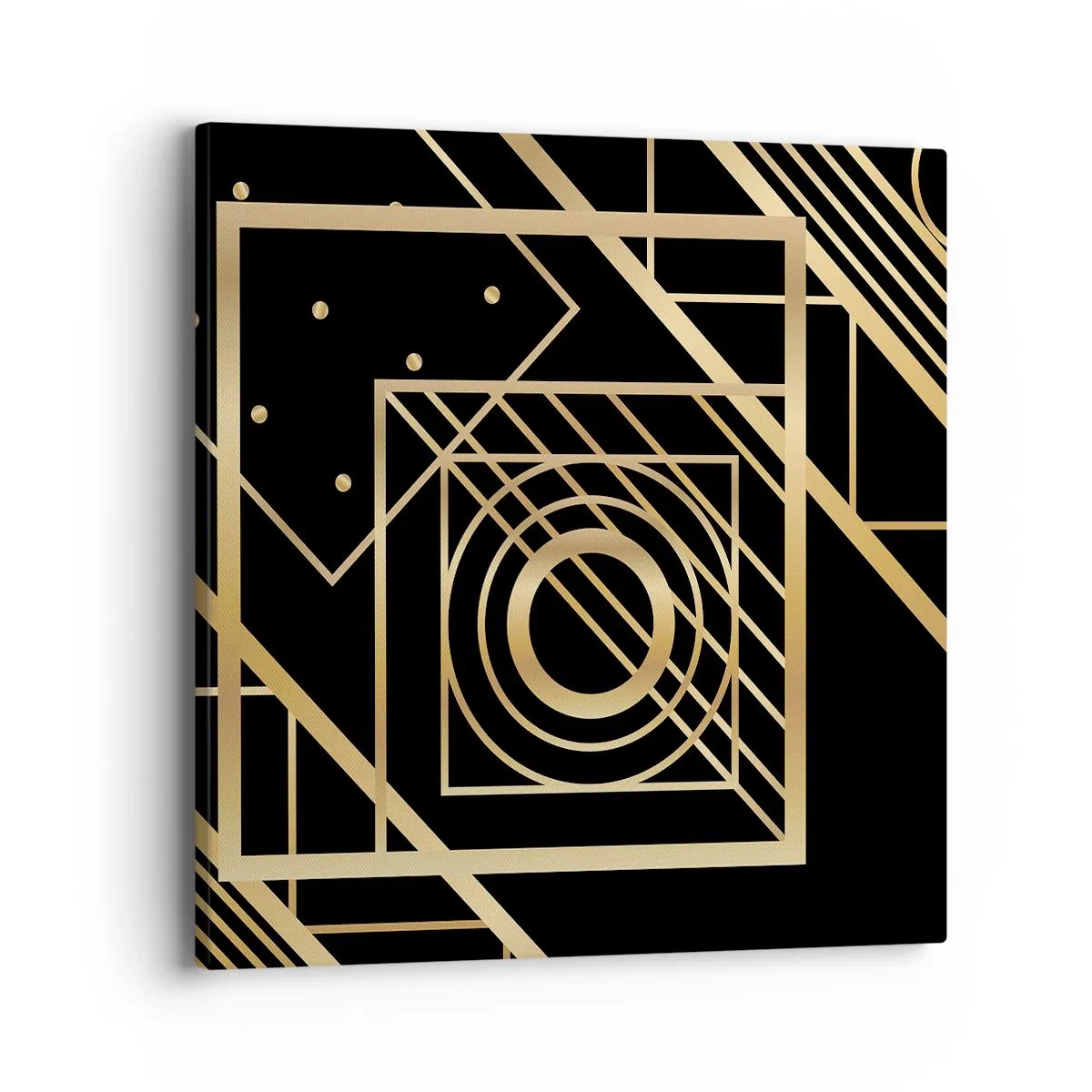 Schilderen op canvas - Gouden geometrie - 40x40 cm
