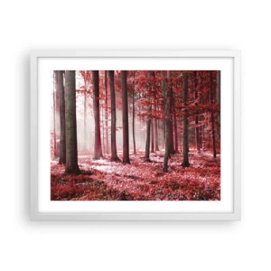 Poster in een witte lijst - Rood is net zo mooi - 50x40 cm