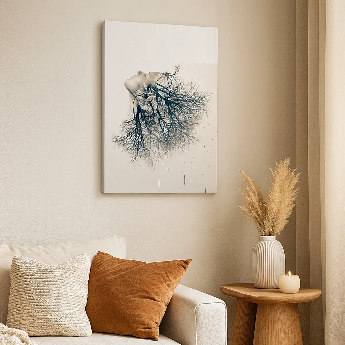 Schilderen op canvas - Luisteren naar het gefluister van bomen - 50x70 cm