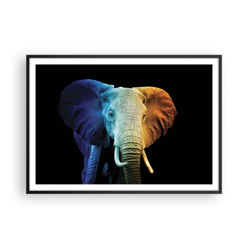 Poster in een zwarte lijst - Excentriek, niet raar - 100x70 cm