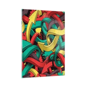 Schilderen op glas - Welke weg naar het doel? - 50x70 cm