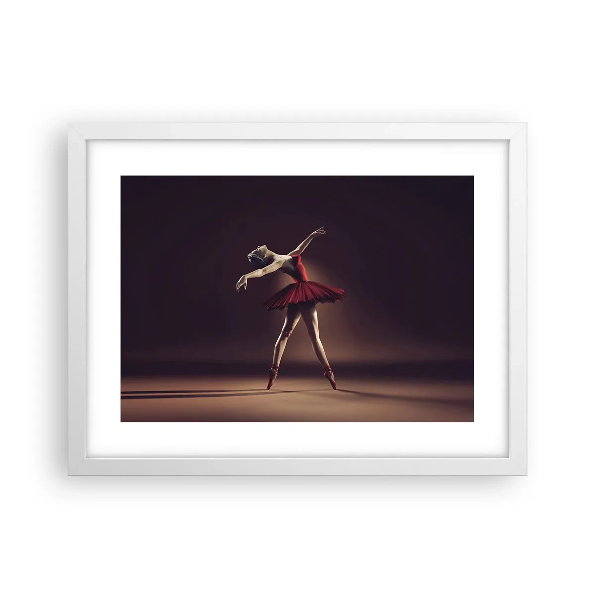 Poster in een witte lijst - Een prima ballerina - 40x30 cm