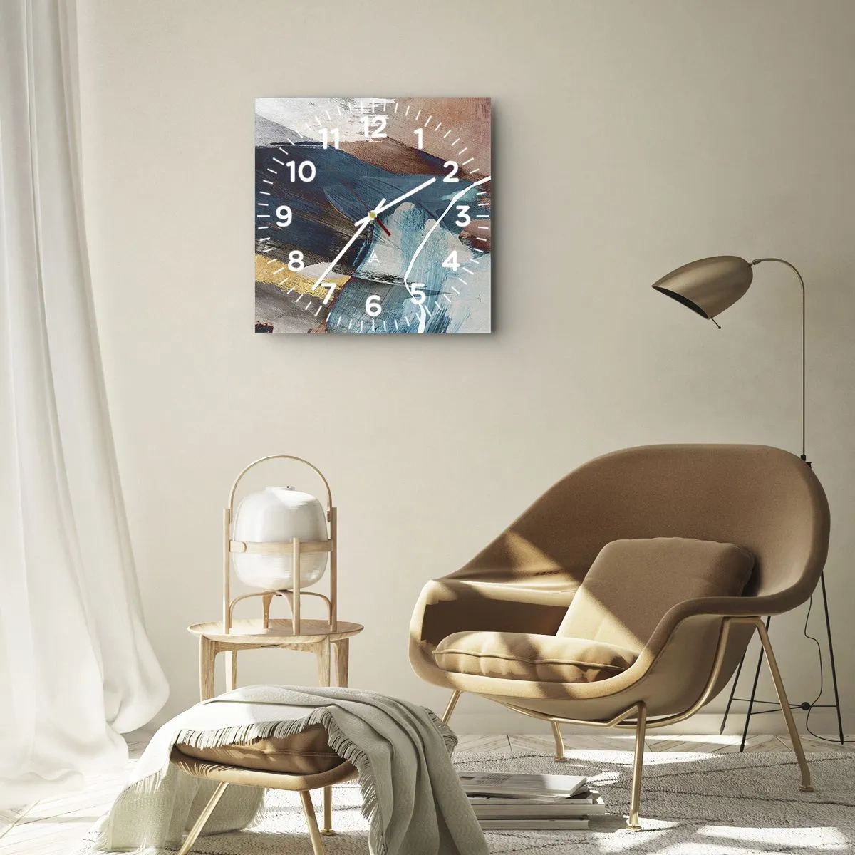 Wandklok - Klok - Met panache en energie - 40x40 cm