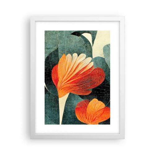 Poster in een witte lijst - De hitte van de tropen en de koelte van het groen - 30x40 cm