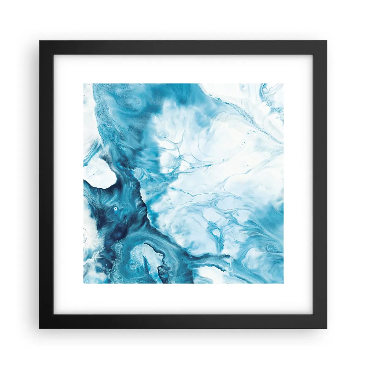 Poster in een zwarte lijst - Blauw Concert - 30x30 cm