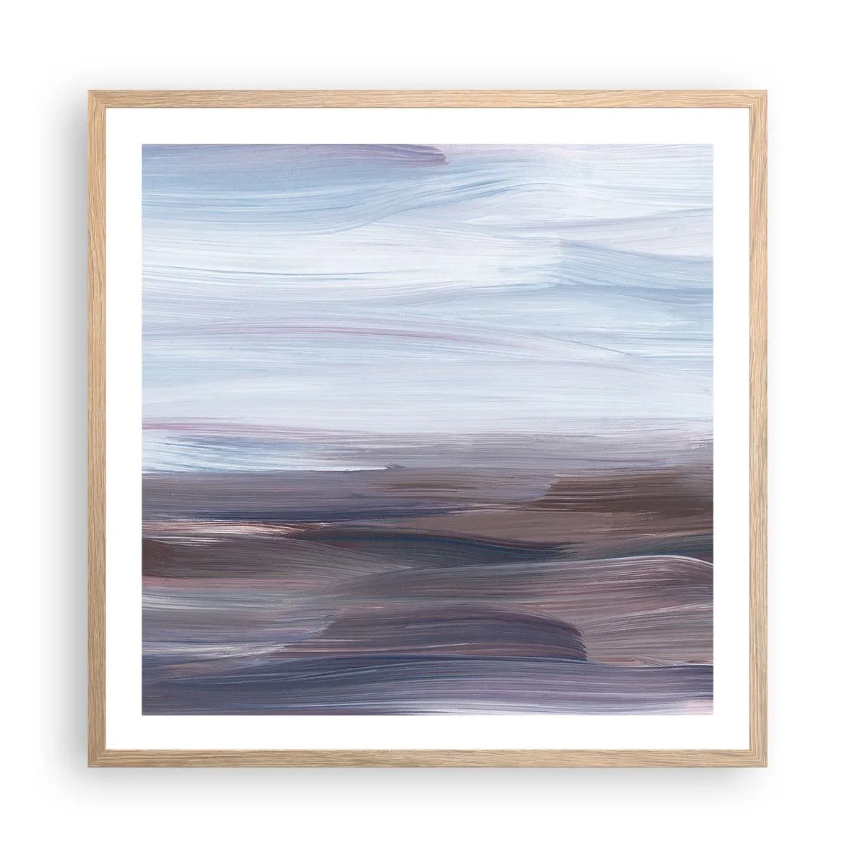 Een poster in een licht eiken lijst - Elementen: water - 60x60 cm