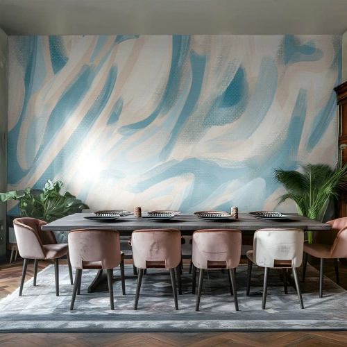 Fotobehang Premium Canvas - Lente briesjes - Deel, Helder, Pastel - 200x140 cm