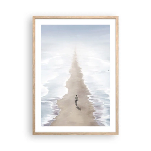 Een poster in een licht eiken lijst - Een gouden toekomst - 50x70 cm