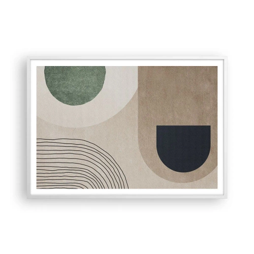 Poster in een witte lijst - De zachtheid van het ovaal - 100x70 cm