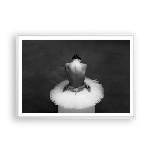 Poster in een witte lijst - Het bloeit gewoon - 100x70 cm