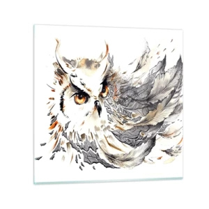 Schilderen op glas - Ze kwam uit de wereld van magie - 70x70 cm