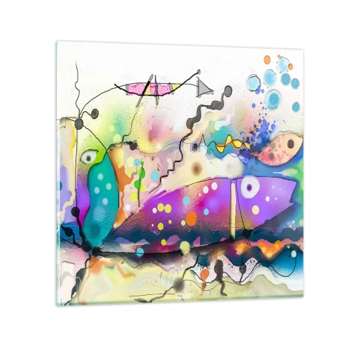 Schilderen op glas - Geen woorden! - 60x60 cm