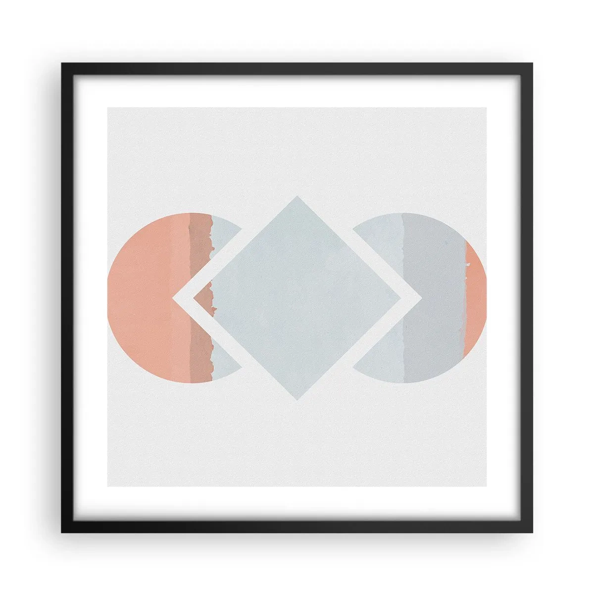 Poster in een zwarte lijst - De situatie is duidelijk - 50x50 cm