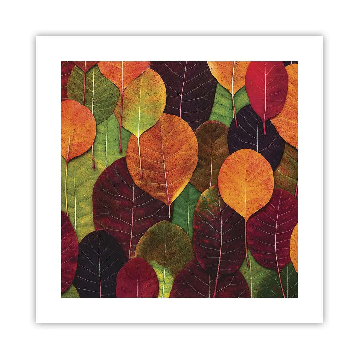 Poster - Herfst mozaïek - 40x40 cm