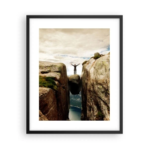 Poster in een zwarte lijst - Hoe gaat het met mij?! - 40x50 cm