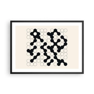 Poster in een zwarte lijst - Chinees spel – variatie - 70x50 cm