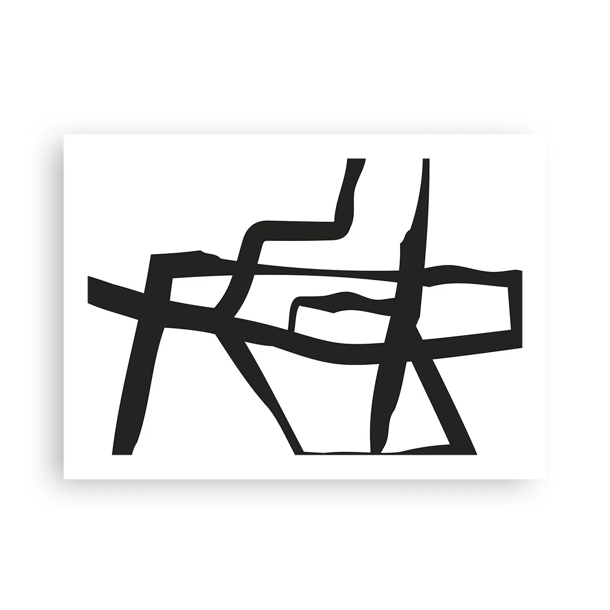 Poster - Zwart-wit ontwerp - 70x50 cm