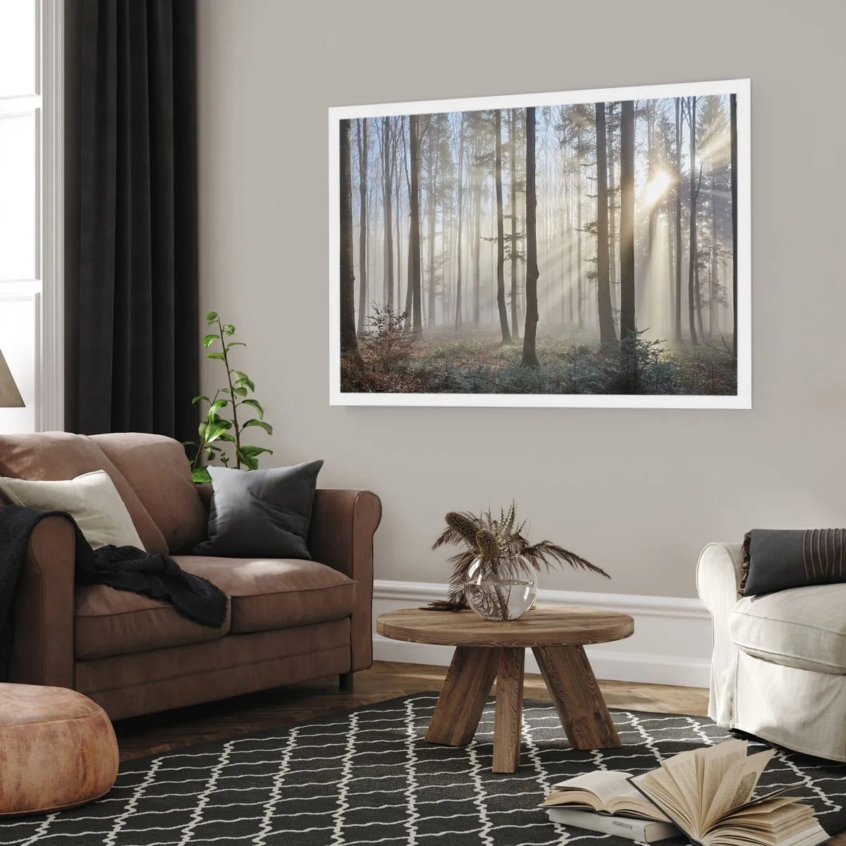 Poster - De mist werd ook wakker - 100x70 cm