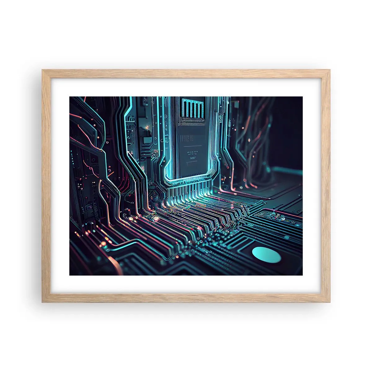 Een poster in een licht eiken lijst - Ik ben aan het denken… - 50x40 cm