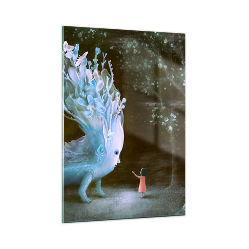 Schilderen op glas - Fantastische ontmoeting - 50x70 cm