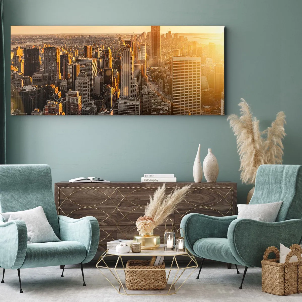 Schilderen op canvas - Groeien in de zon - 100x40 cm