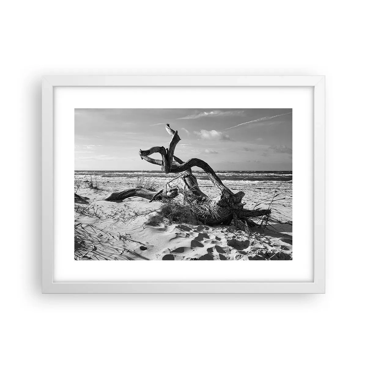 Poster in een witte lijst - Zee sculptuur - 40x30 cm