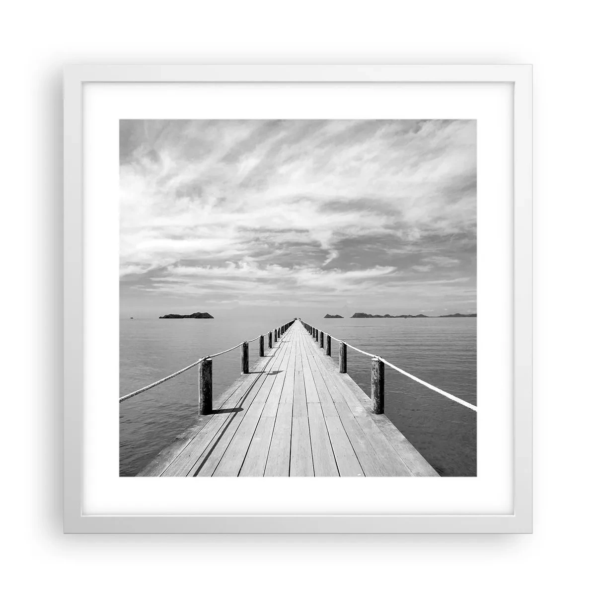 Poster in een witte lijst - Of misschien een reis... - 40x40 cm