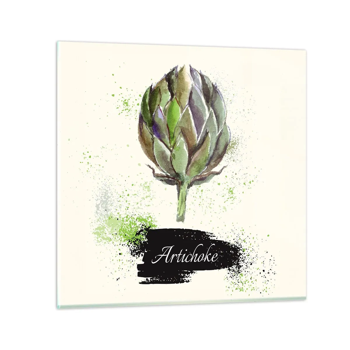 Schilderen op glas - Eviva-groenten! - 40x40 cm