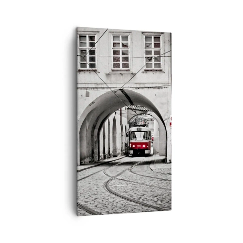 Schilderen op canvas - Door het doolhof van de stad - 45x80 cm