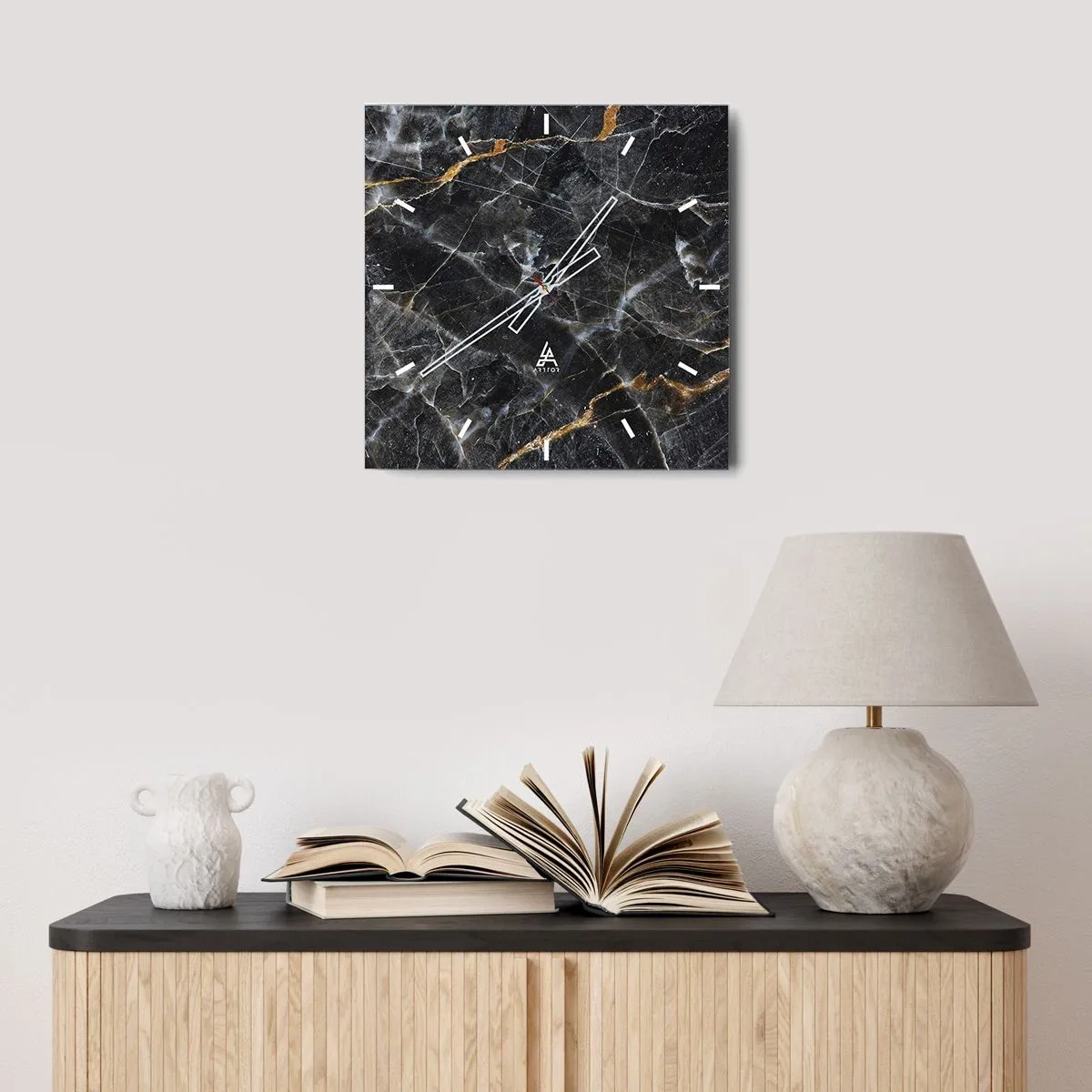 Wandklok - Klok - Het innerlijke leven van de steen - 40x40 cm