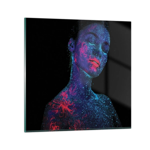 Schilderen op glas - in sterrenstof - 60x60 cm