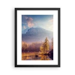 Poster in een zwarte lijst - In bergen en dalen - 30x40 cm