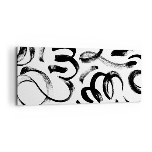 Schilderen op canvas - Zwart op wit - 100x40 cm