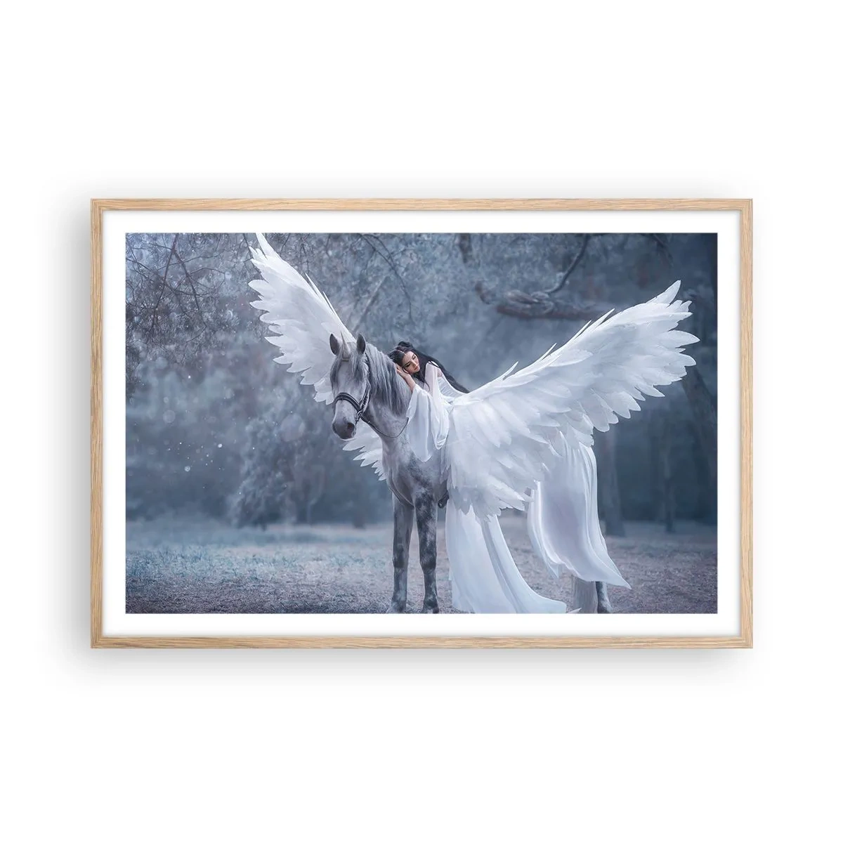 Een poster in een licht eiken lijst - Een geïnspireerd moment - 91x61 cm