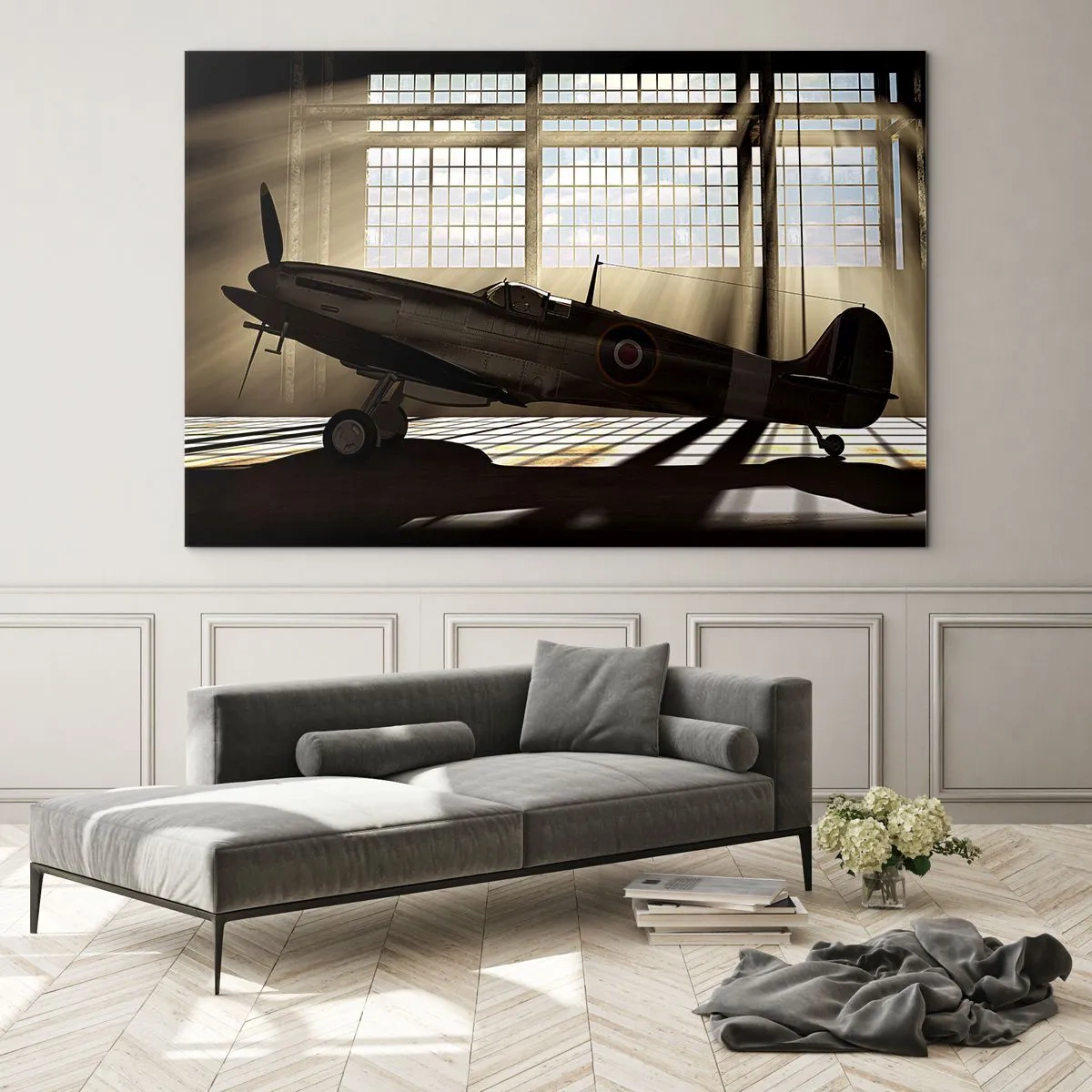 Schilderen op glas - De rust van een krijger - 120x80 cm