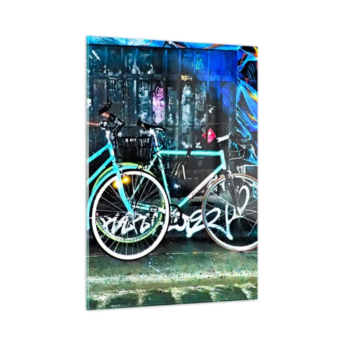 Schilderen op glas - De stad roept - 50x70 cm