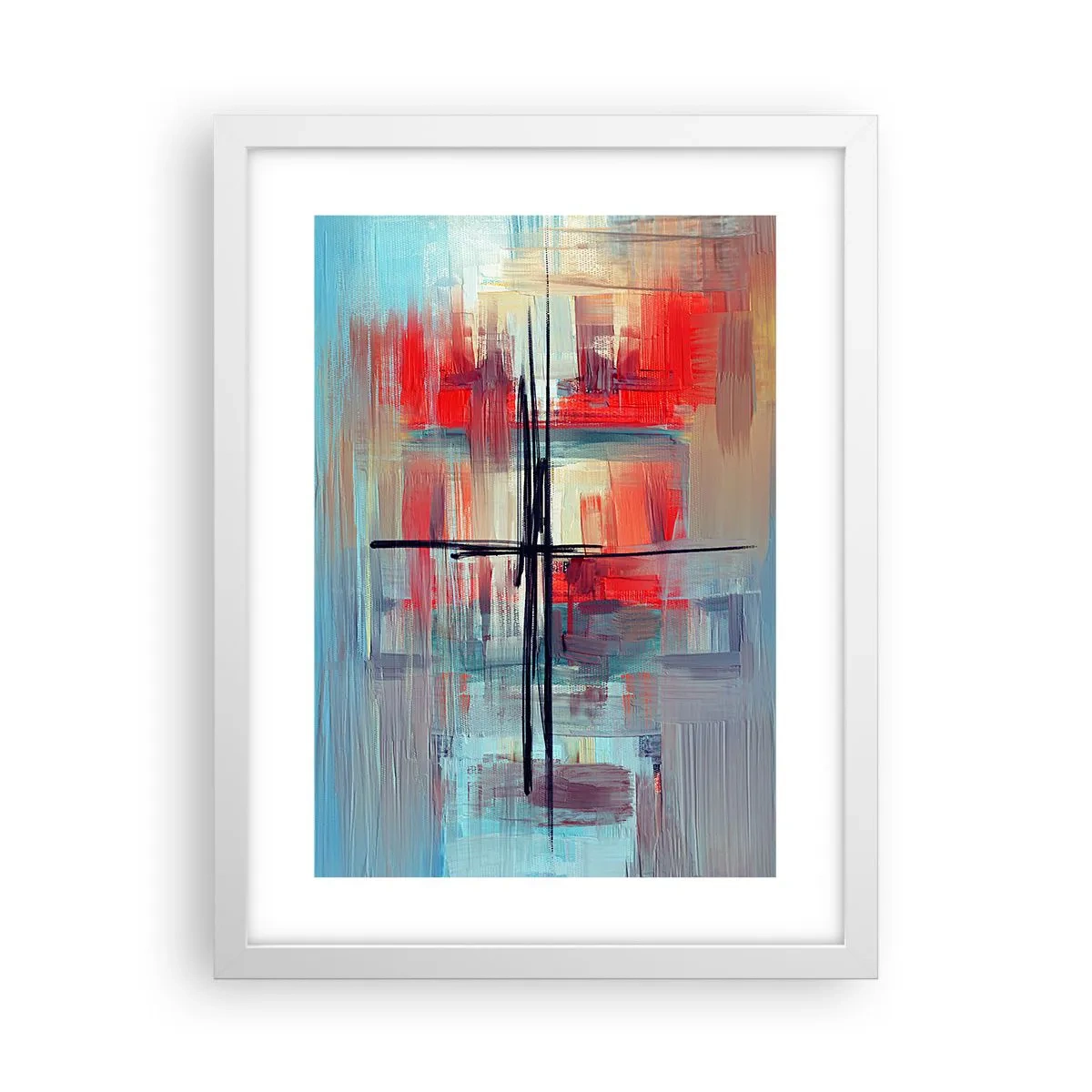 Poster in een witte lijst - Een landschap in een onbekende dimensie - 30x40 cm