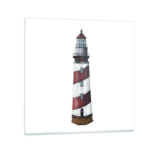 Schilderen op glas - Altijd op zijn hoede - 70x70 cm