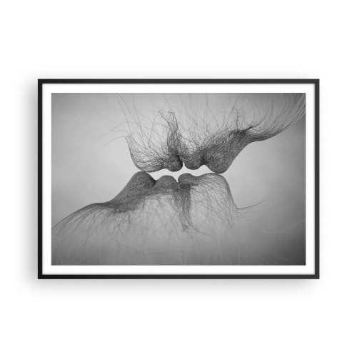 Poster in een zwarte lijst - Kus van de wind - 100x70 cm