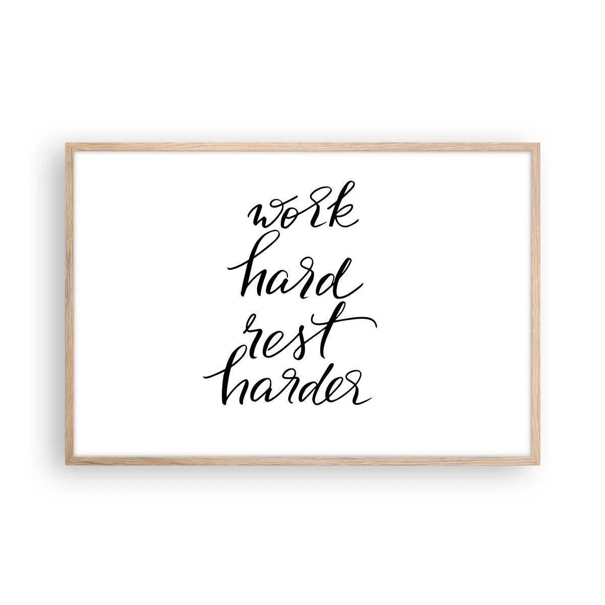 Een poster in een licht eiken lijst - Levensbalans - 91x61 cm