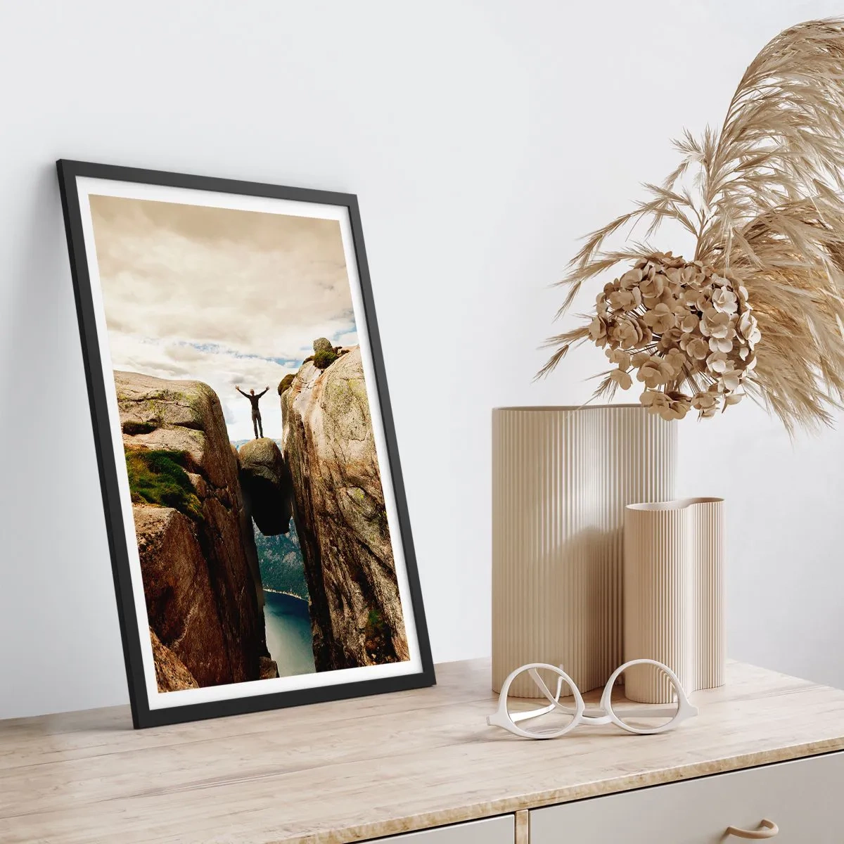 Poster in een zwarte lijst - Hoe gaat het met mij?! - 40x50 cm