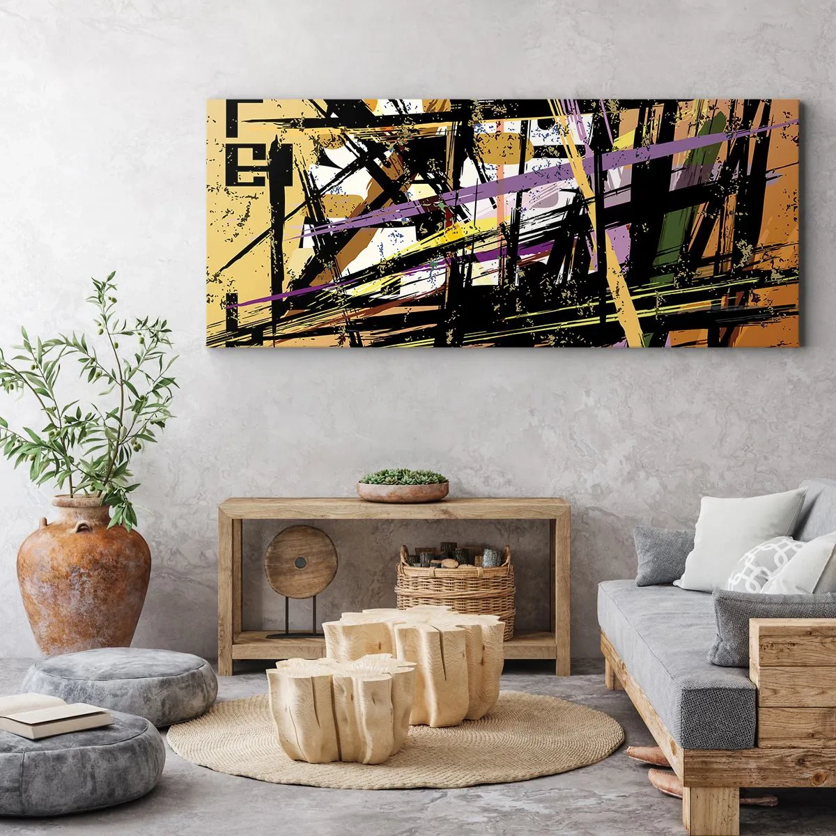 Schilderen op canvas - Een scherp snijden - 160x50 cm