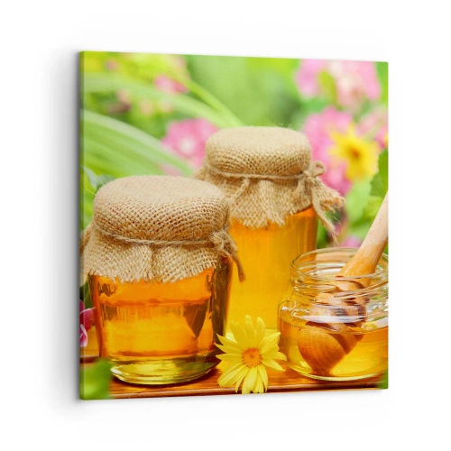 Schilderen op canvas - Zoet en bloemig - 50x50 cm