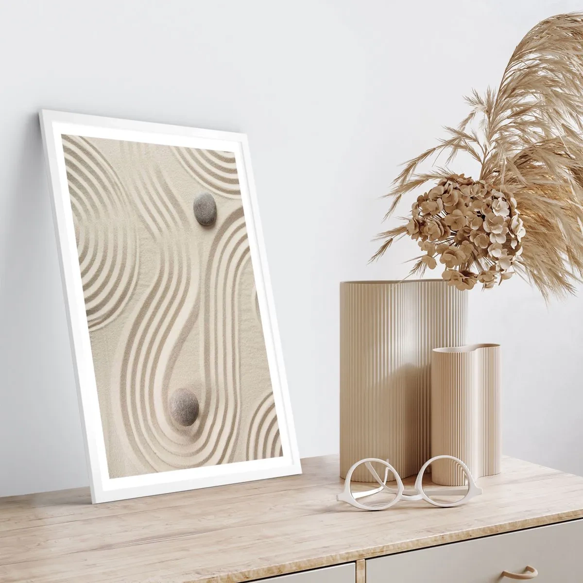 Poster in een witte lijst - Een vleugje warmte - 61x91 cm